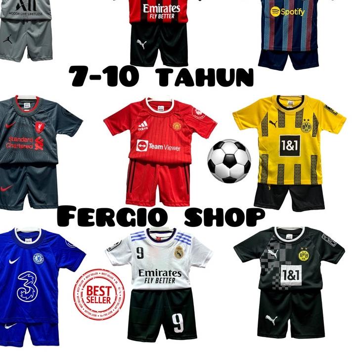 Terbaik.. SETELAN BOLA ANAK/  BAJU BOLA ANAK / JERSEY BOLA ANAK/ BAJU FUTSAL ANAK/ BAJU OLAHRAGA ANA