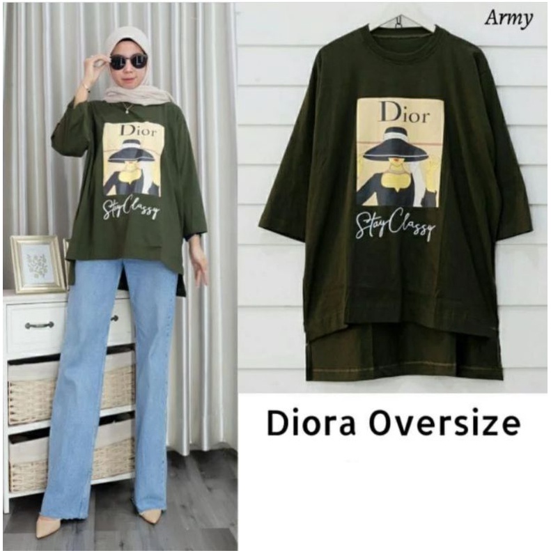 diora oversize/atasan blouse/oversize terlari 2022 bahan combed 24s
