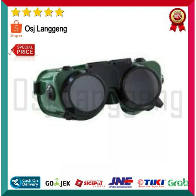 BISA COD |  Kacamata Safety Glaess Welding Goggle Blue Eagle GW250 (KACAMATA LAS)