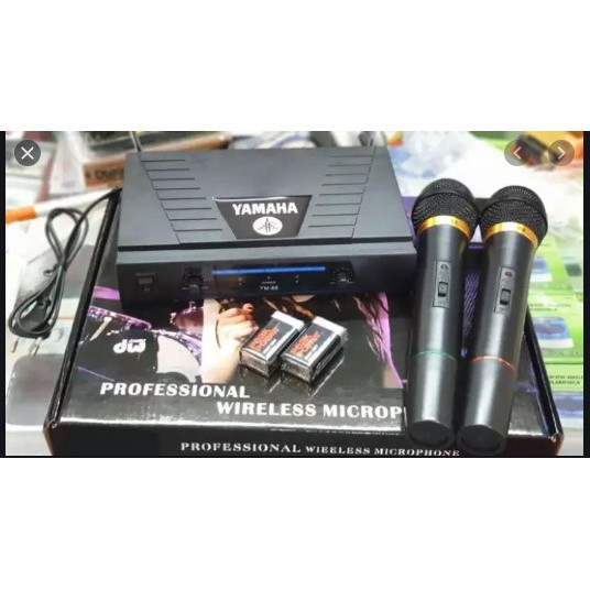 Yamaha Mic Wireles Double UHF ym-66 Suara Mantap -Limitid Edition