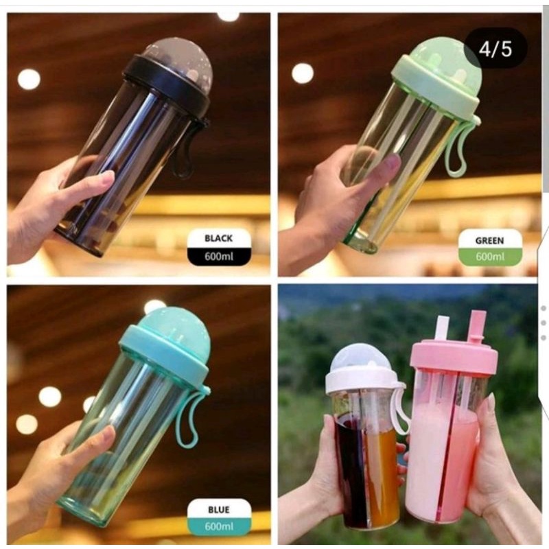 Botol Minum Dua Sisi  600ml l BPA FREE // Botol Minum Dual Use 600ml // Botol Minum Unik 600ml BPA FREE //Botol Minum Dua sisi Murah