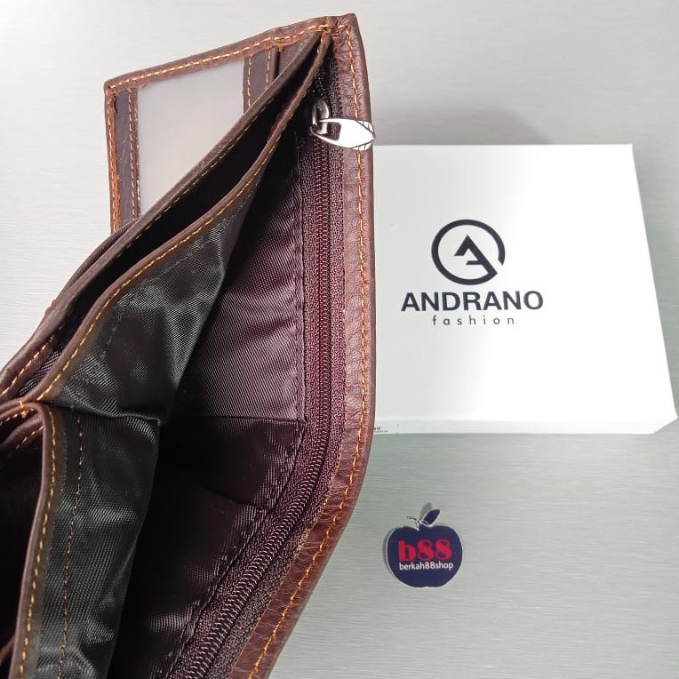 Dompet Pria 3D Kulit Asli AND5022 Coffee Import Dompet Kulit