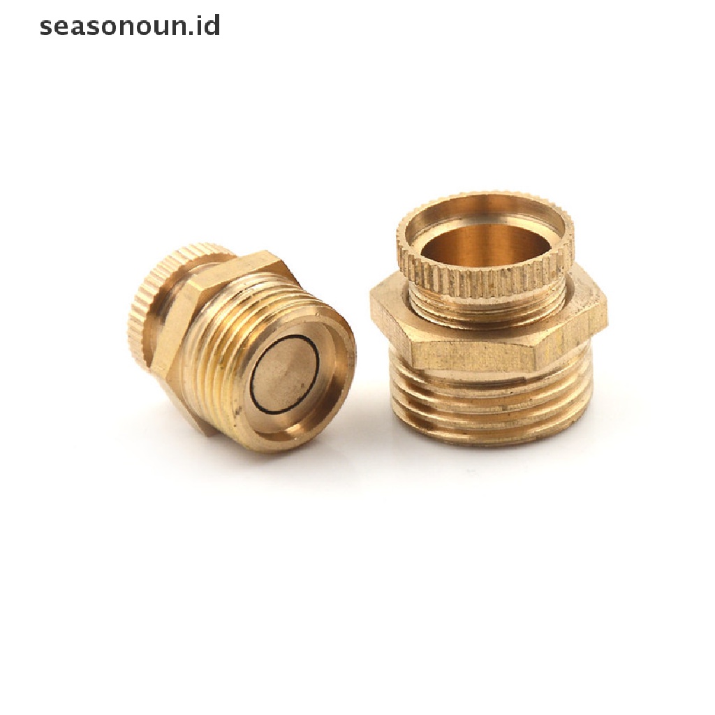 【seasonoun】 Air Compressor Male Threaded Water Drain Valve Brass Tone PT 1/2'' 3/8'' 1/4'' .