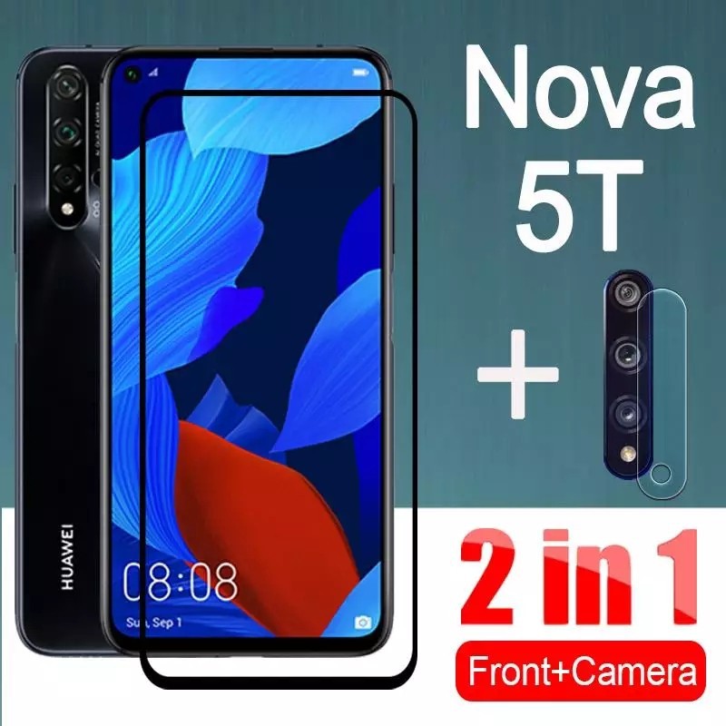HUAWEI NOVA 5T TEMPERED GLASS FULL FREE PELINDUNG CAMERA BELAKANG