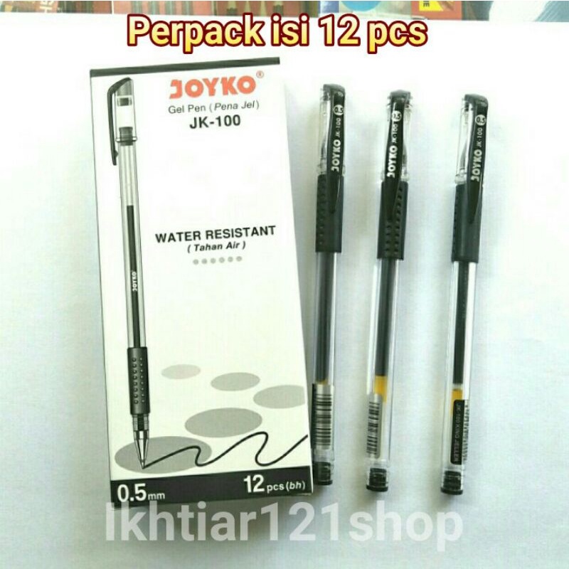 

1 Pack Pulpen Gel/Bolpoin Pen Jel Joyko perpack isi 12 pcs