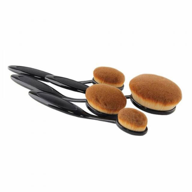 Kuas Kosmetik Make Up Oval Brush Wajah 10 PCS