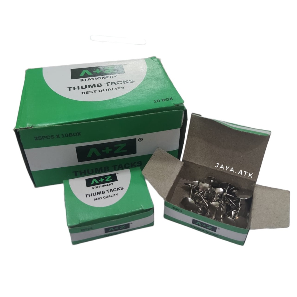 PAKU PAYUNG WARNA SILVER THUMB TACK PAKU MADING PUSH PIN MURAH 25PCS