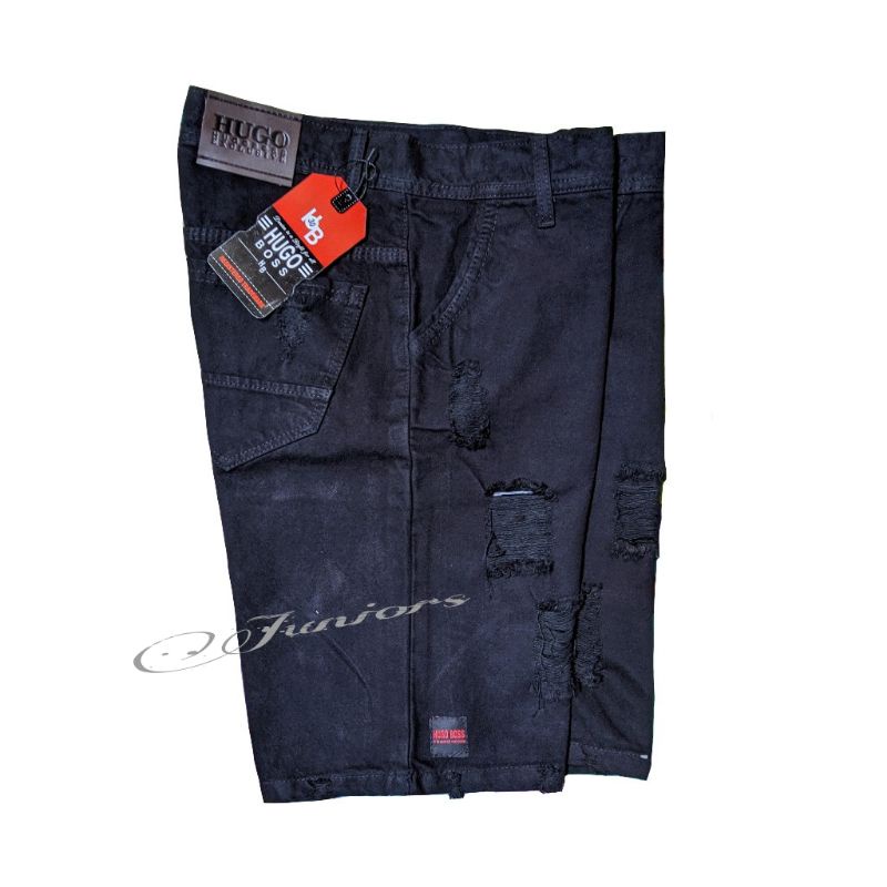 CELANA JEANS PENDEK SOBEK SLETING HUGO