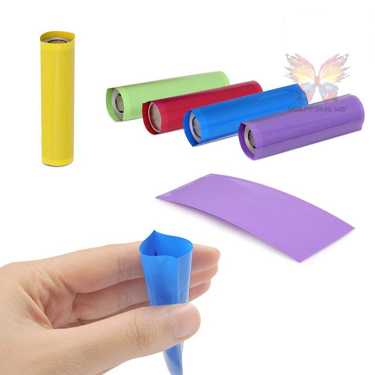 Plastik Pelapis Wrap Batre Baterai Battery 18650