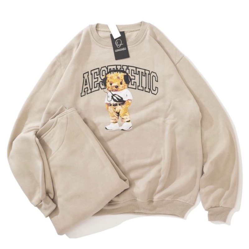 AESTHETIC BEAR SWEATER CREWNECK // SABLON DTF // SWEATER CREWNECK