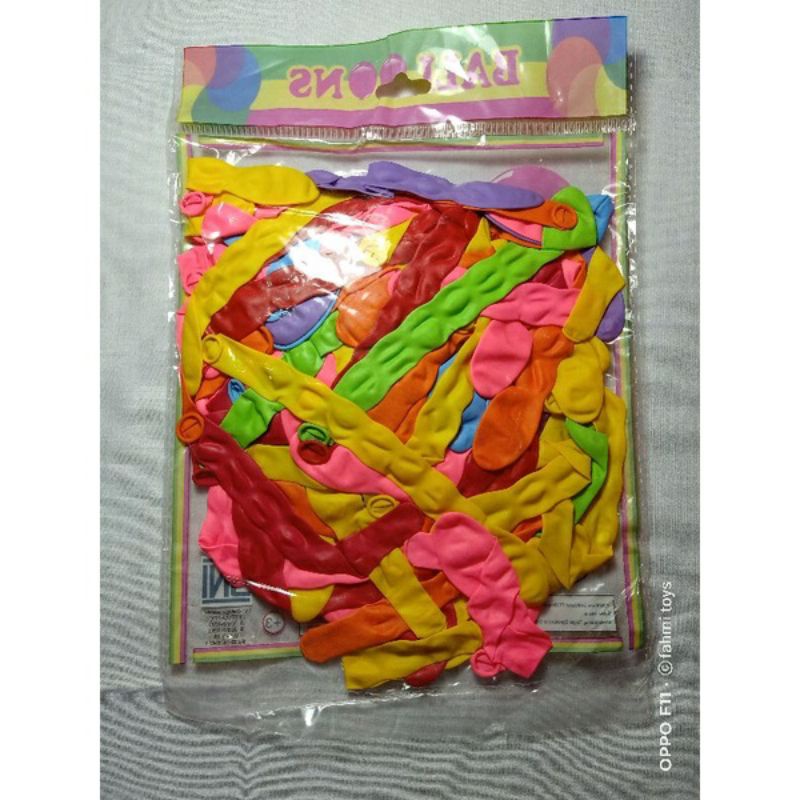 100 PCS BALON KACANG / BALON KACANG ISI 100 PCS / BALON KACANG PANJANG / BALON PANJANG / BALON ULIR