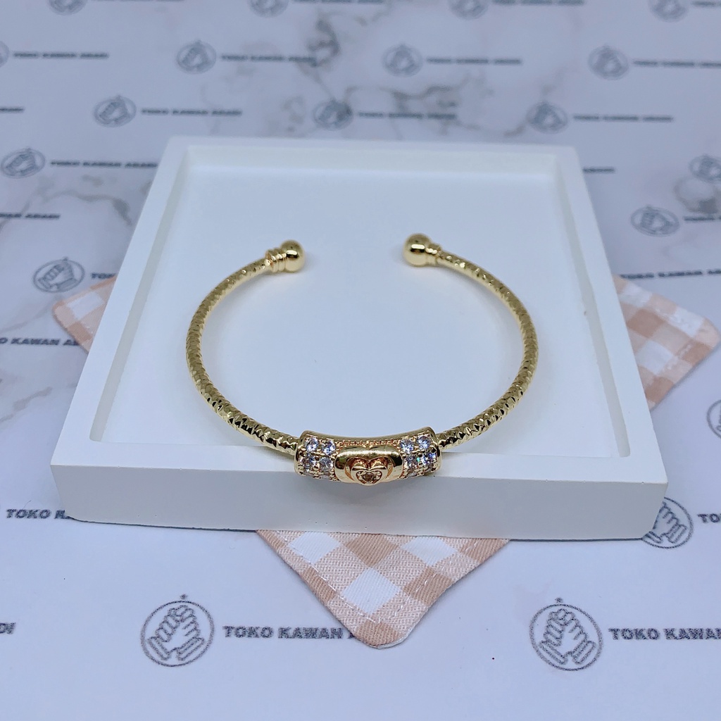 Xuping Gold Gelang Tangan Wanita Model Bangle Love *81