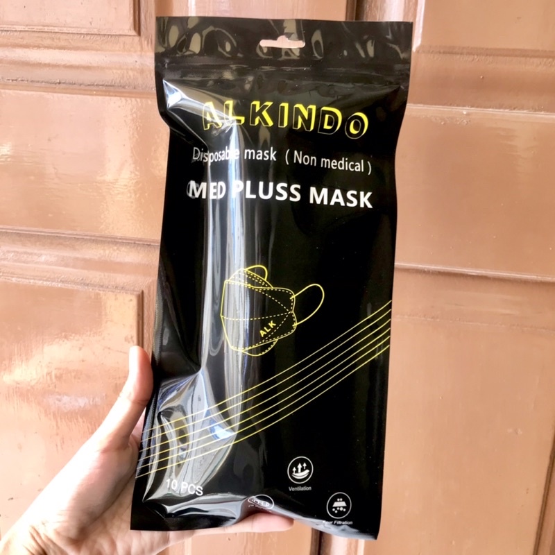 MASKER KF94 4D EARLOOP ALKINDO MED PLUSS MASK 3 PLY IZIN KEMENKES | RUMIFY