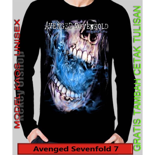 Tshirt Dewasa Lengan Panjang Gambar Avenged Sevenfold 6-10
