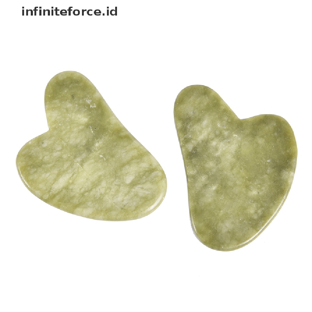 Infiniteforce.id 1PC Alat Pijat Gua Sha Giok Alami Untuk Perawatan Wajah / Tubuh