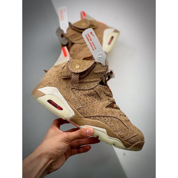 KM - NIKE AIR JORDAN 6 RETRO TRAVIS SCOTT BRITISH KHAKI