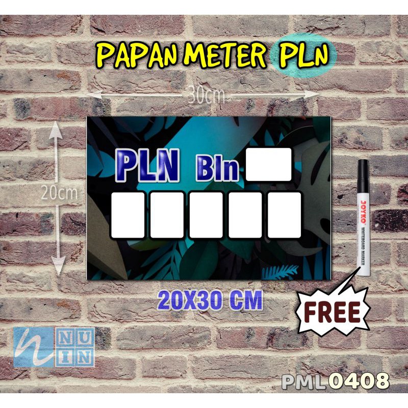 

Nuin Papan Meter Listrik PLN PAM motif Unik - Tropical 08