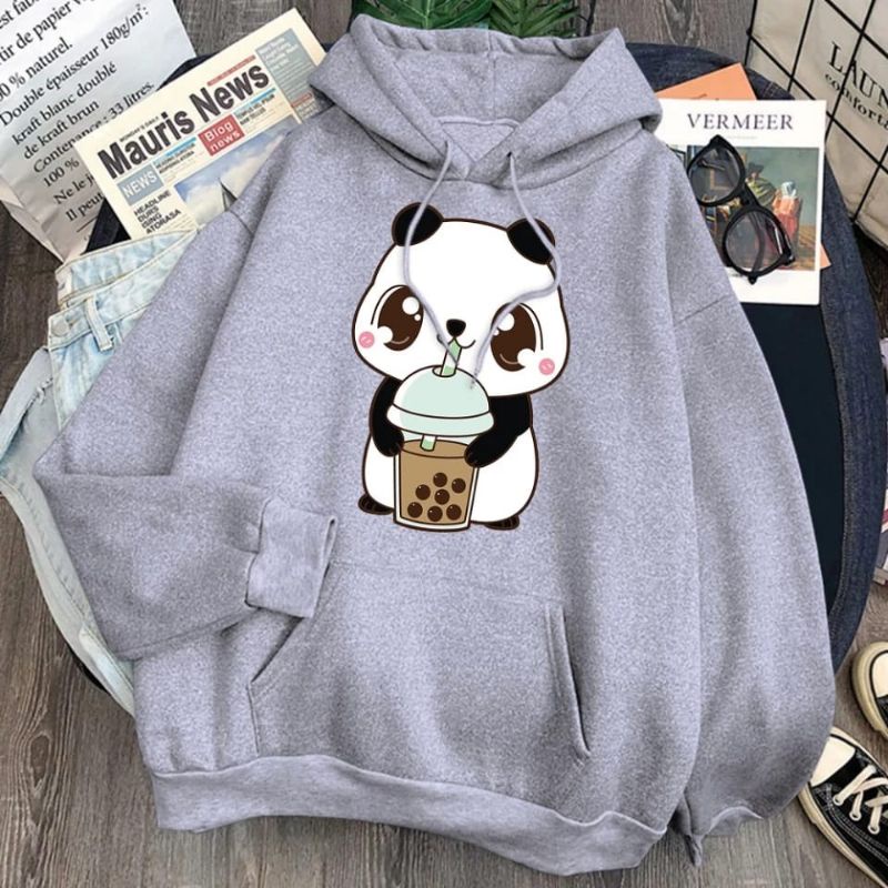 Little panda hoddie outerwear sweater fashion remaja wanita