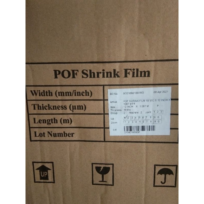 plastik segel shrink pof 32cm x 1067meter