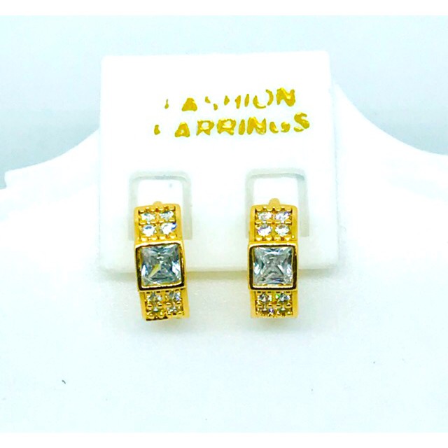 Anting wanita anting permata anting lapis emas perhiasan fasion wanita