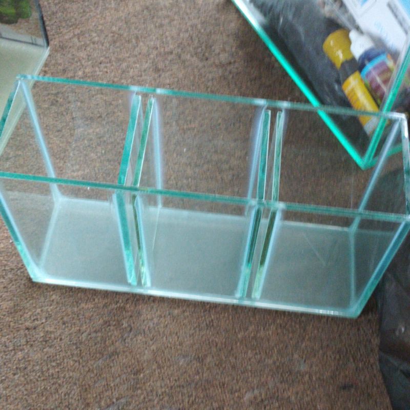 Aquarium 3 ruang double sekat 30x10x15