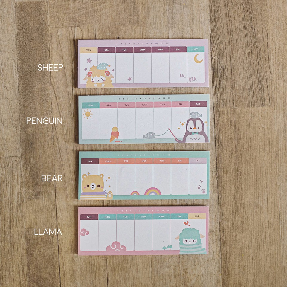 Fluffy Animal Weekly Plan Memopad [CREATIV]-7