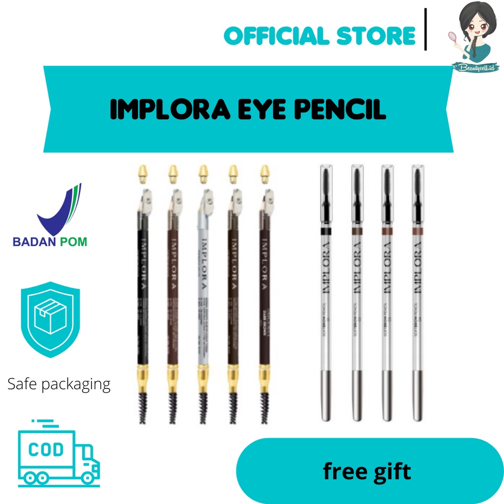 [BPOM] IMPLORA Eyebrow Pencil 2.5g | Soft Brow | Eye Pensil Alis Serut Rautan