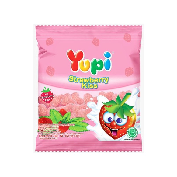 

Yupi Candy Gummy Kiss Strawberry 45G