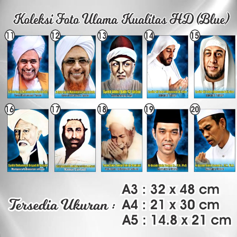 COD/BAYAR DITEMPAT POSTER FOTO ULAMA/HABAIB KUALITAS HD