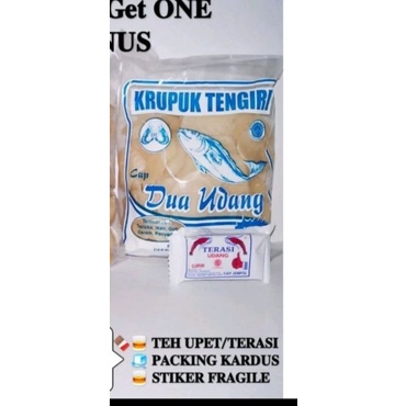 Krupuk ikan tengiri dua udang.