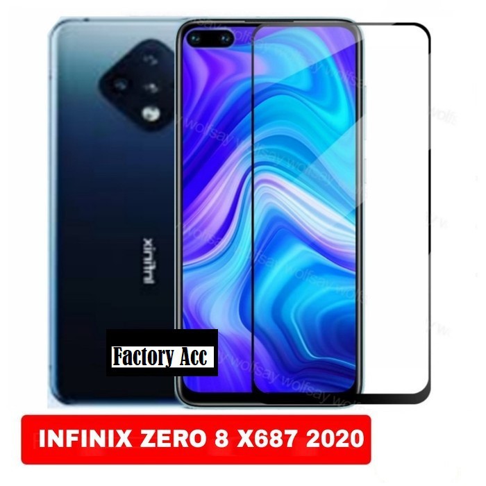 INFINIX ZERO 8 TEMPERED GLASS 9D FULL COVER FULL SCREEN