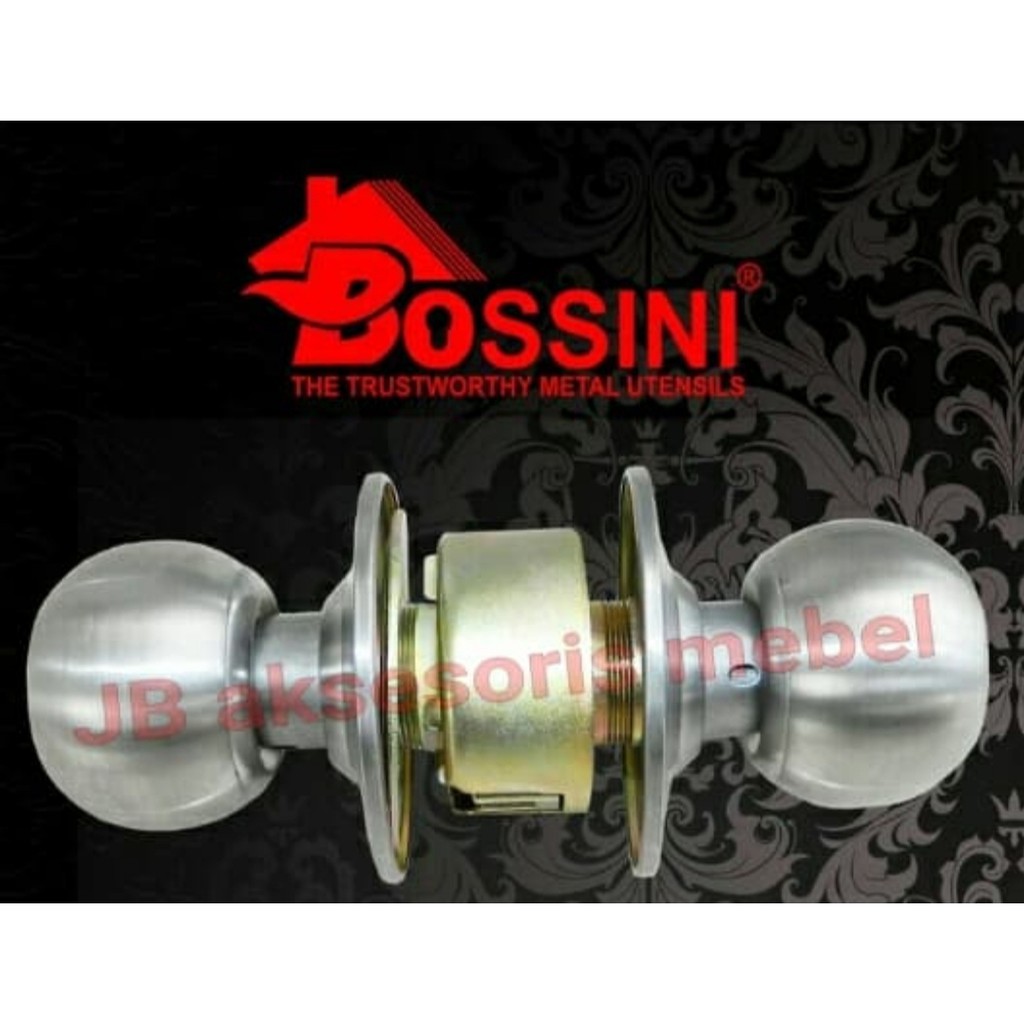 KUNCI PINTU BULAT STAINLESS BOSSINI | GAGANG TARIKAN HANDLE PUTAR