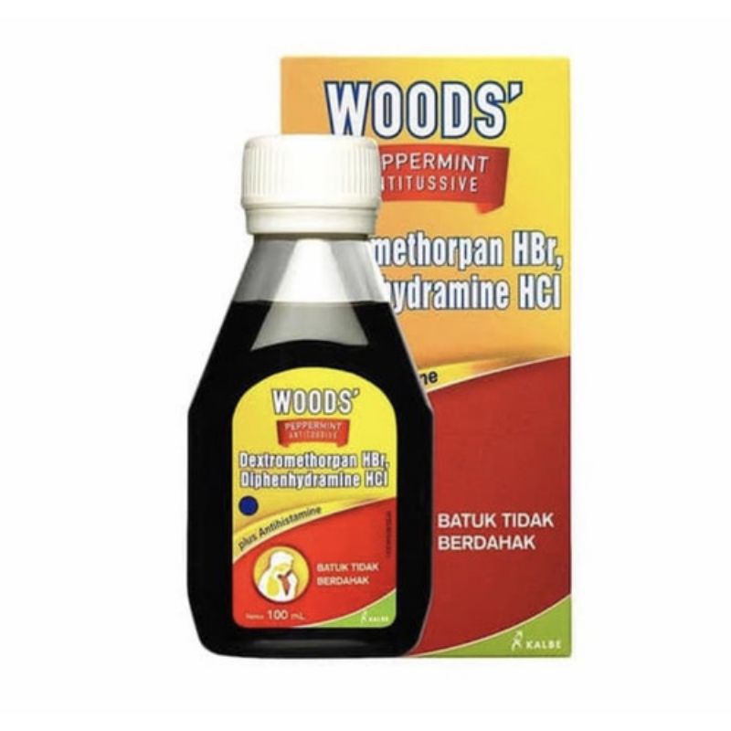 WOODS MERAH WOODS ANTITUSIVE SYRUP 60 ML 100 ML  UNTUK BATUK KERING