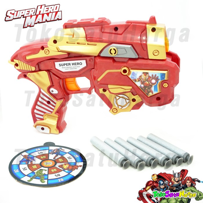 Mainan Pistol Model Nerf Peluru Busa Bisa RAKIT Avenger Mainan Pistol Model Nerf Peluru Busa Bisa RAKIT Avenger