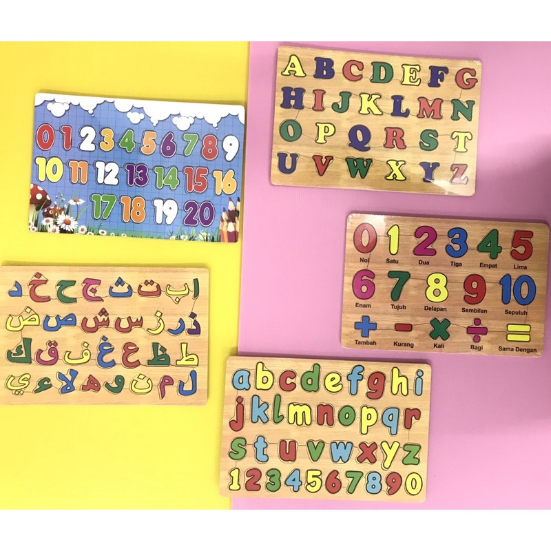 PUZZLE EDUKASI ANAK/PUZZLE HURUF/PUZZLE ANGKA/PUZZLE HIJAIYAH