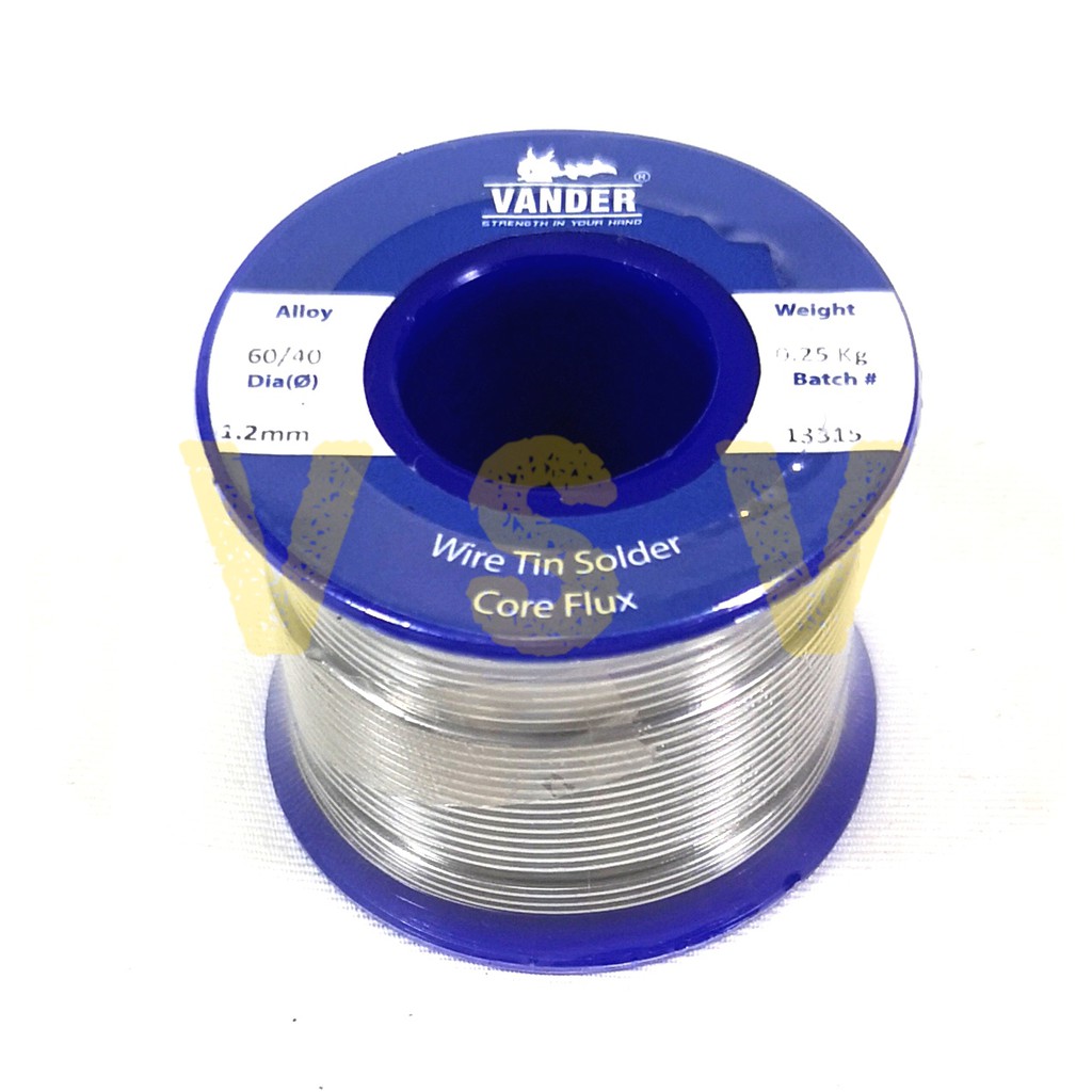 VANDER Timah solder 1.2 mm  250gr  60/40 / Wire tin solder core flux