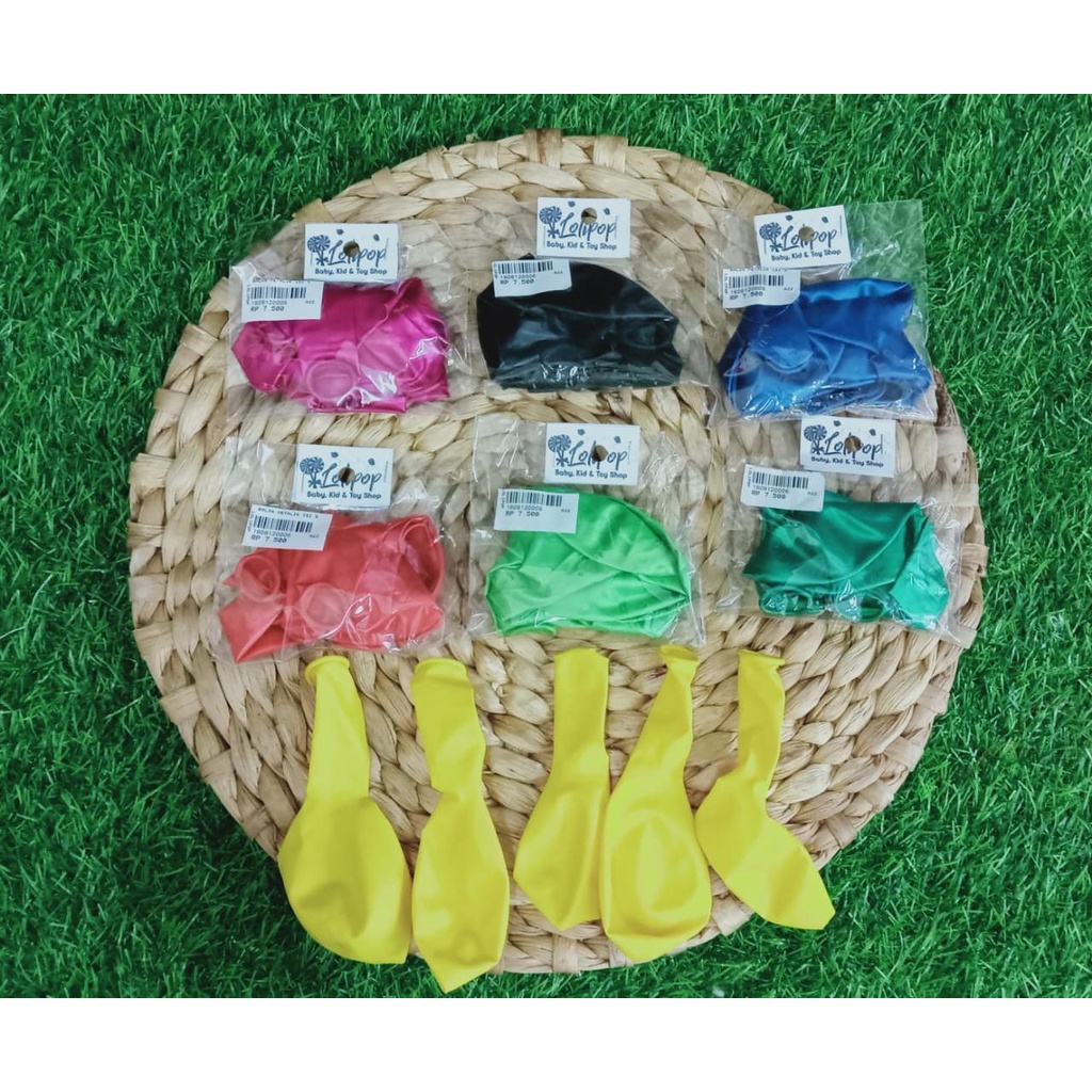 Balon Metalik Warna Isi 5 pc