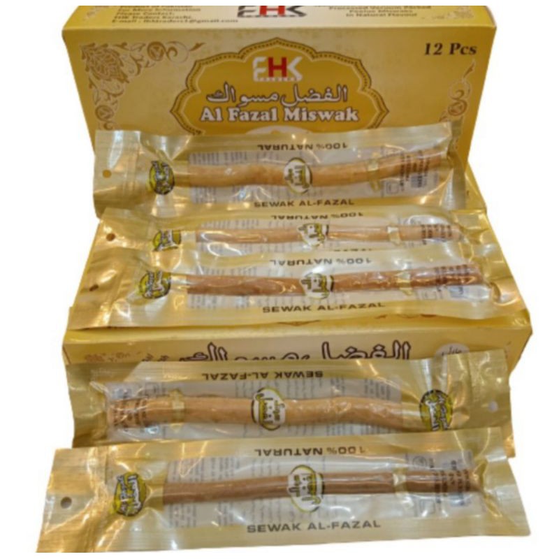 Siwak Al Fazal 12 pcs | Kayu Miswak Al Fazal