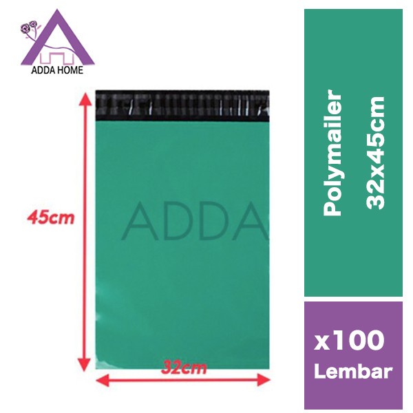 

Berkualitas Plastik Packing Kemasan ( Polymailer ) 32X45 Cm Hijau - Adda Home Trendi