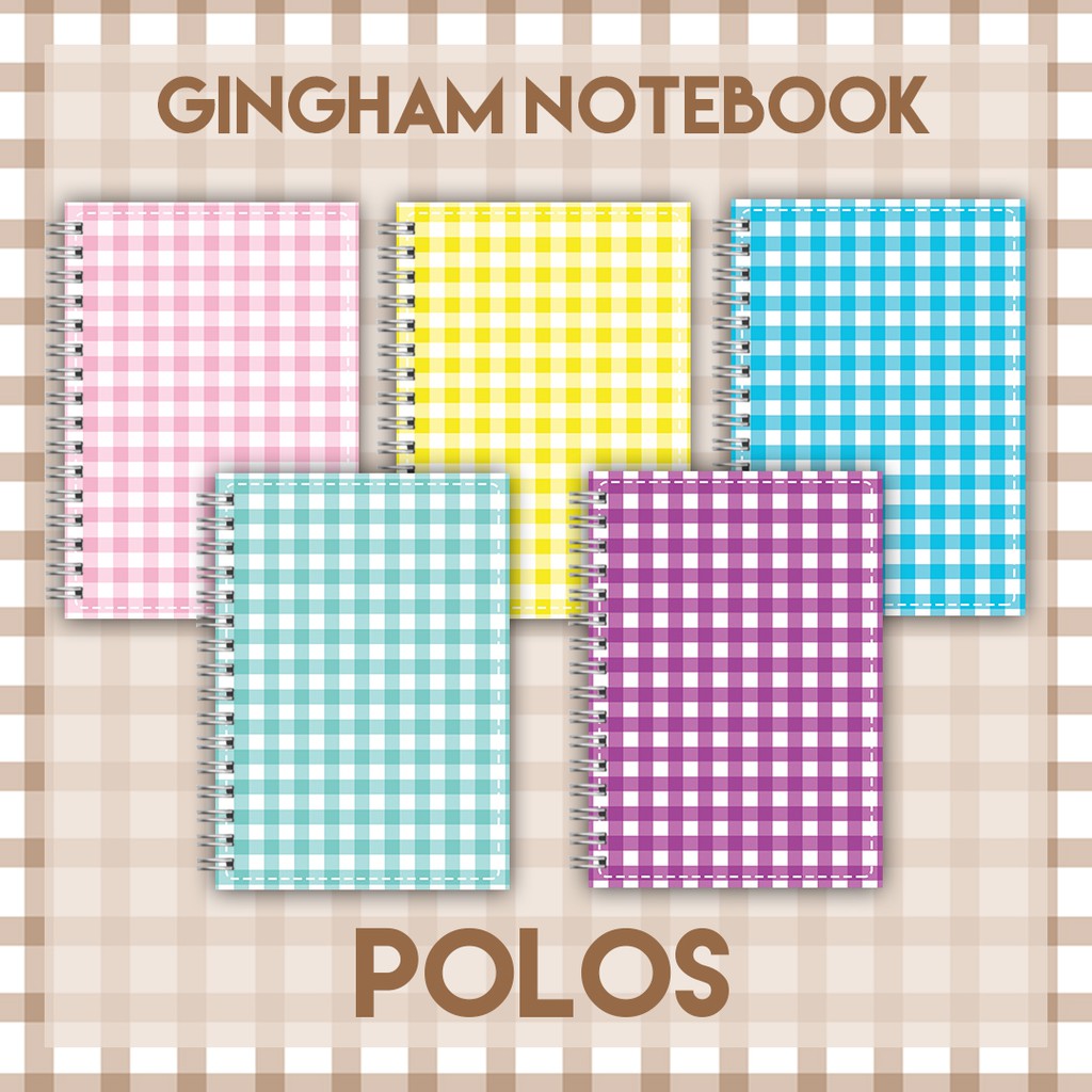 Notebook Custom A5 Murah Aesthetic Buku Catatan Estetik Notebook Jurnal Gingham Notebook Shopee Indonesia