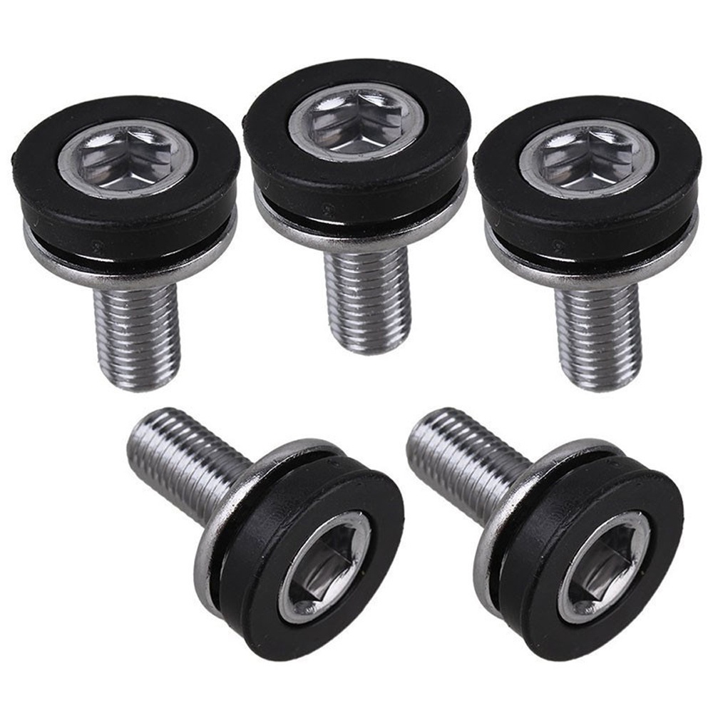 QUINTON Bike Axle Accessories Crank Bolts MTB Bottom Bracket Screw Bicycle Axle Bolts Chainwheel Screws Fixing Bolt Nuts M8 Steel Square Hole Axle Allen Key