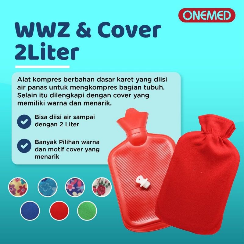 WWZ With Cover Hot Water Bag Alat Kompres Air Hangat + Tutup Motif