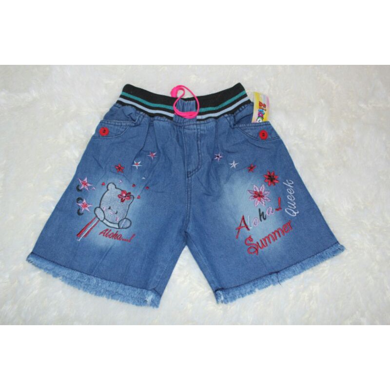 Celana Jeans / Celana Pendek Anak / Hot Pants Celana Pendek/ Hot Pants Bordir Anak