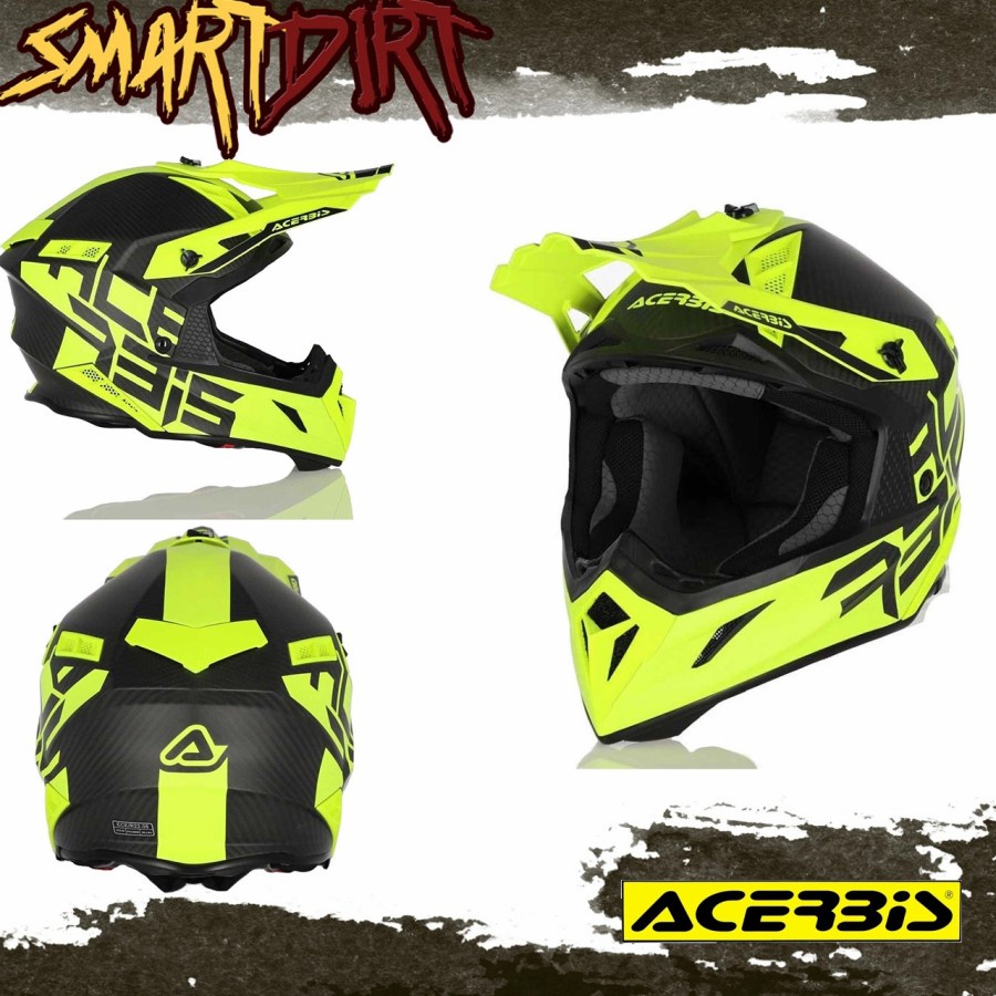 HELM ACERBIS STEEL CARBON YELLOW 980 ORIGINAL HELM CROSS ACERBIS STEEL