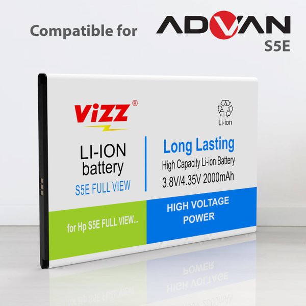 Vizz Double Power Battery Batre Baterai Vizz Advan S5E Full View fullview