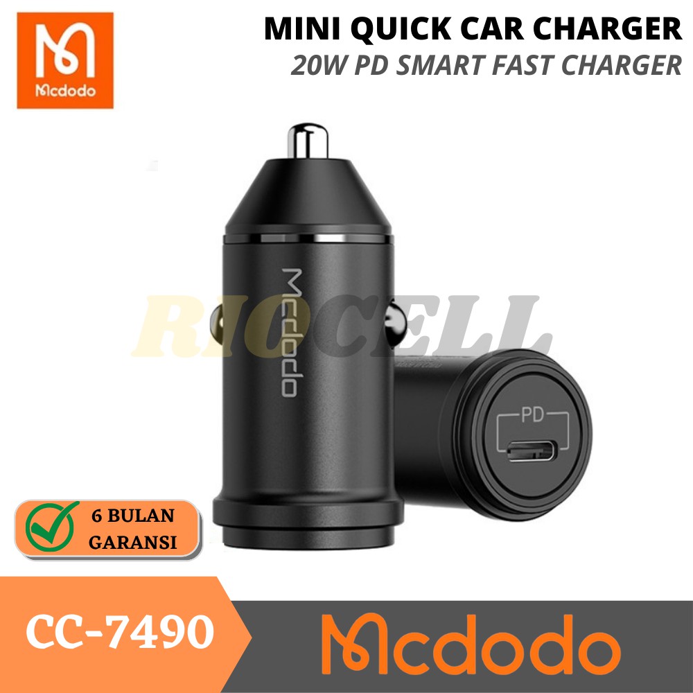 MCDODO Charger Mobil Mini Quick Car Charger 20W PD Smart Quick charger