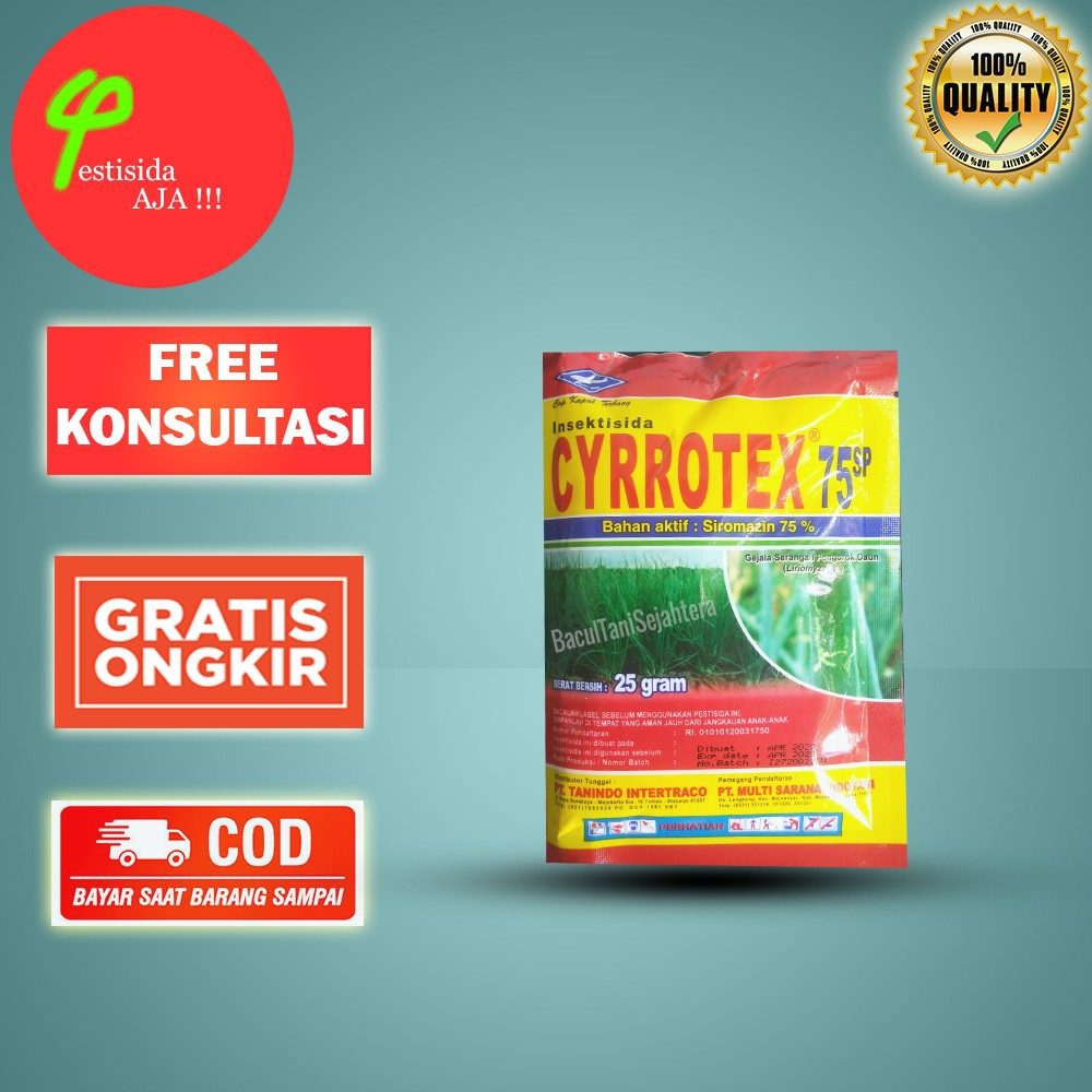 CYRROTEX 75 SP 25 GRAM CYROTEX INSEKTISIDA PEMBASMI penggorok daun