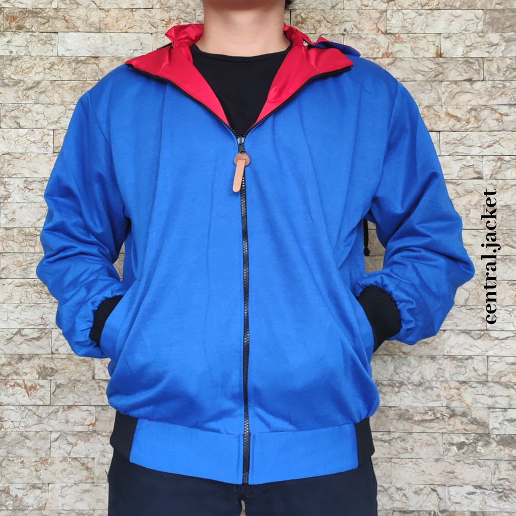 JAKET BOLAK BALIK PRIA KOMBINASI - JAKET PARASUT TASLAN WATERPROOF