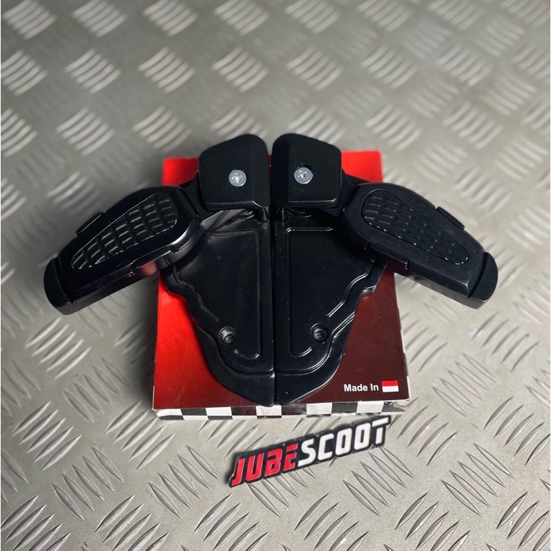 Jual Footstep / Footrest Vkustom Model Tony Full Black Vespa Sprint