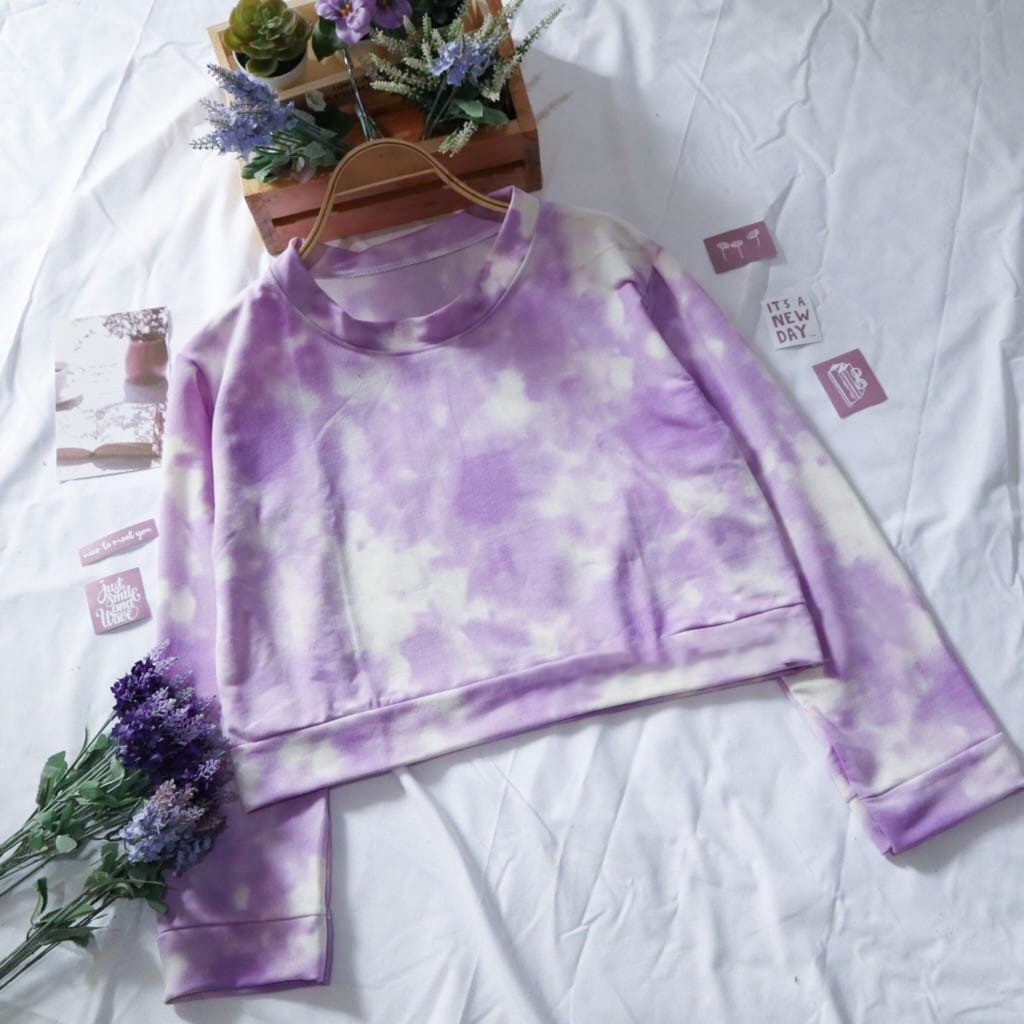 VS - SWEATER CROP ADINCA (TIE DYE) / SWEATER TIE DYE | Atasan Wanita Tie Dye murah